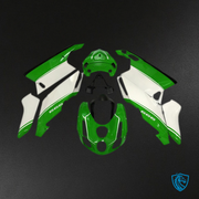 White, Green & Black