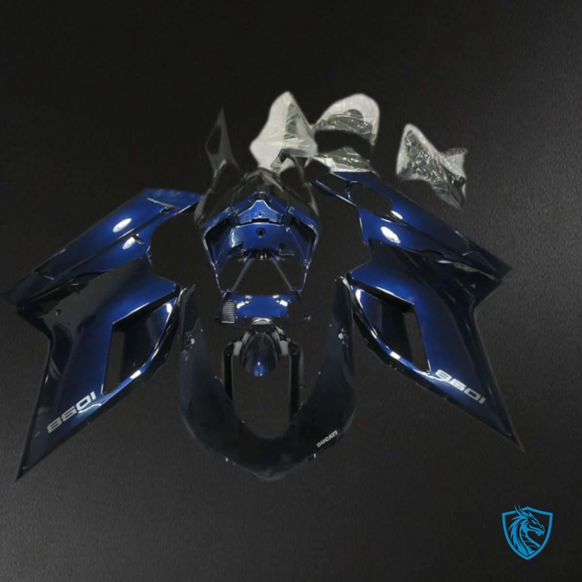 Ducati 848 1098 1198 (2007-2014) Deep Blue - MERGEment Motorcycle Fairings Kit