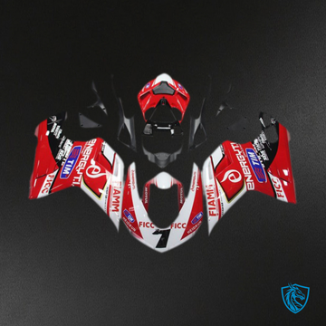 Ducati 848 1098 1198 (2007-2014) Red Ficc Motorcycle Fairings Kit | ABS Bodywork