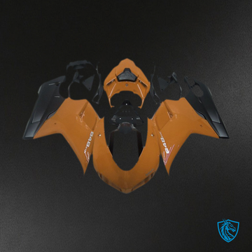 Ducati 848 1098 1198 (2007-2014) Glossy Orange & Black Motorcycle Fairings Kit | ABS Bodywork