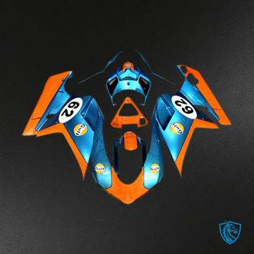 Ducati 848 1098 1198 (2007-2014) Blue & Orange Gulf Motorcycle Fairings Kit | ABS Bodywork