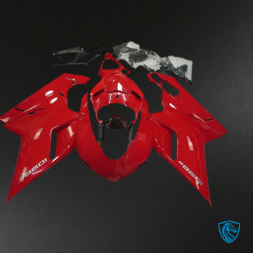 Ducati 848 1098 1198 (2007-2014) OEM Style Gloss Red Motorcycle - Custom ABS Fairing Kit