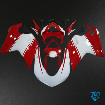 Ducati 848 1098 1198 (2007-2014) Red & White Pin - MERGEment Motorcycle Fairings Kit