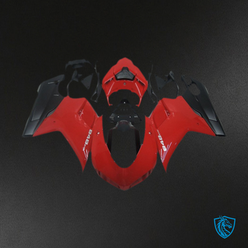 Ducati 848 1098 1198 (2007-2014) Red & Matt Black Motorcycle Fairings Kit - Aftermarket ABS Bodywork