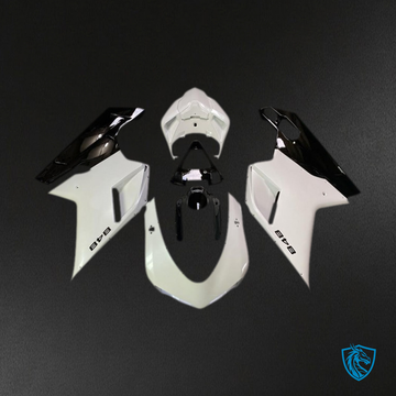 Ducati 848 1098 1198 (2007-2014) White Pearl & Black Motorcycle - Custom ABS Fairing Kit