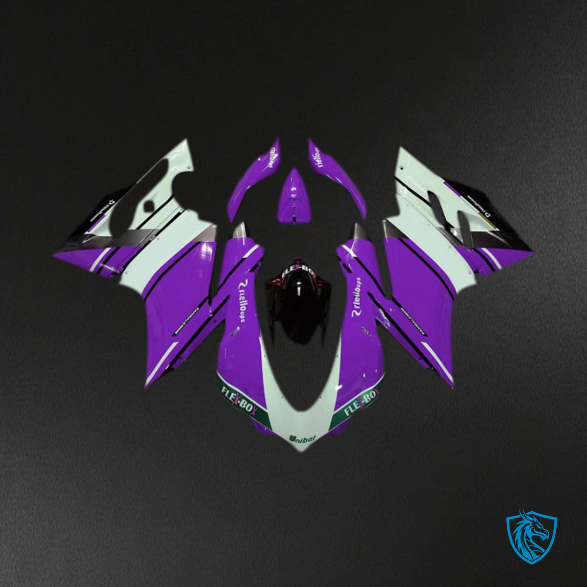 Ducati 959 1299 (2015-2017) Purple & White Style OEM Motorcycle Fairings Kit | ABS Bodywork