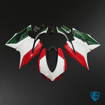 Ducati 959 (2016-2019) Gloss White, Red &  with Green - Aftermarket ABS Bodywork