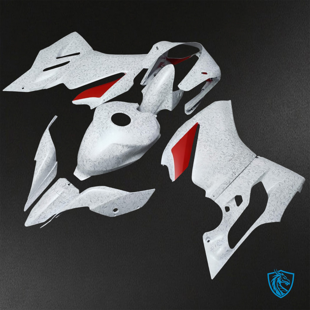 Ducati 959 (2016-2019) Matte White Carbon Fiber ABS Bodywork - Fairings Kit