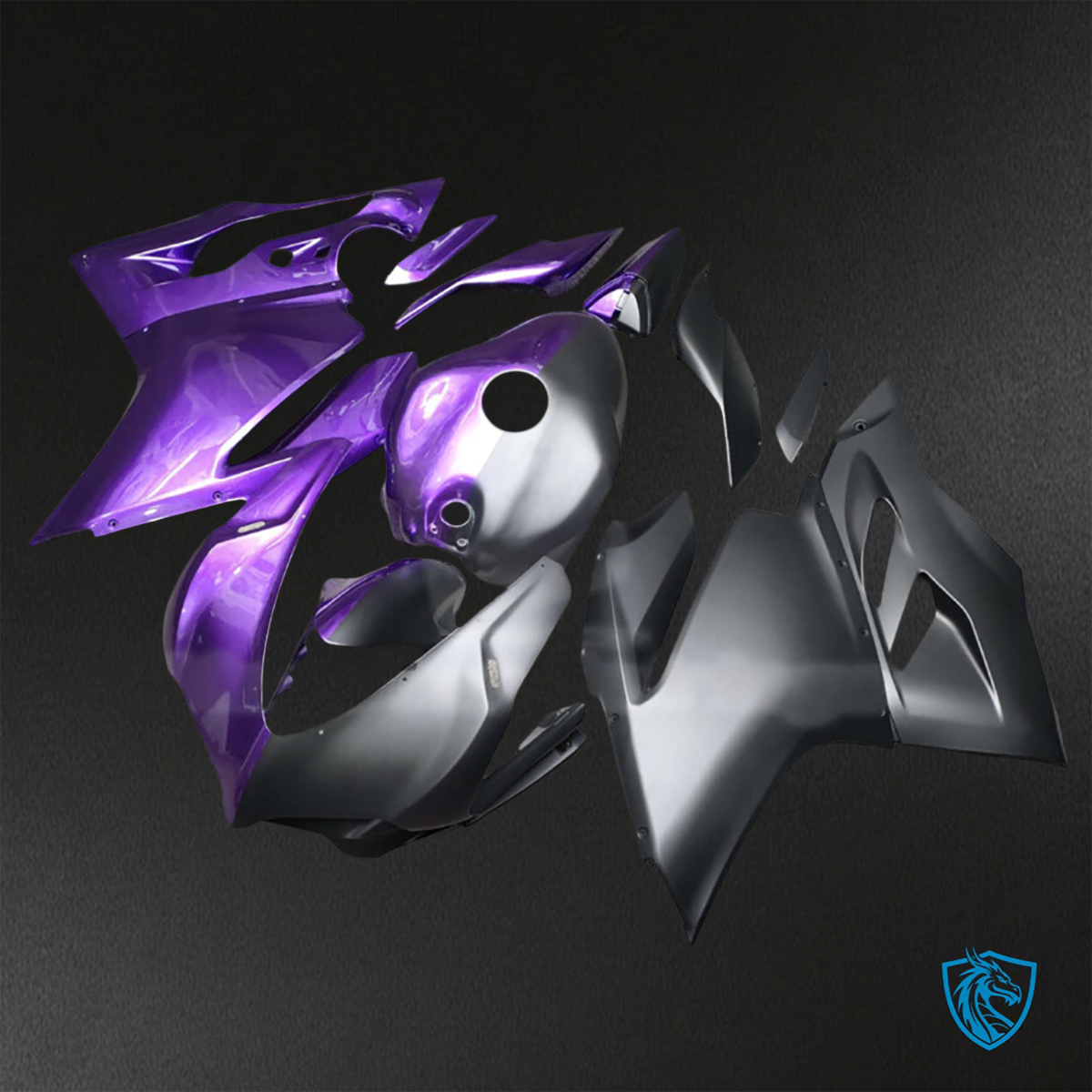 Ducati 959 (2016-2019) Gloss Purple & Matte Black - Replacement Motorcycle Fairings Kit