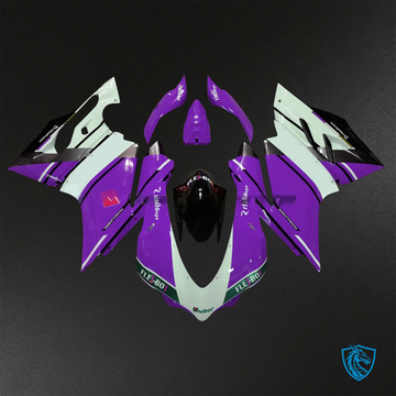 Ducati 959 (2016-2019) Gloss Purple & White Fairings Kit - Aftermarket ABS Bodywork