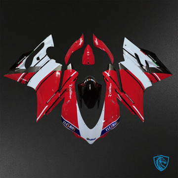 Ducati 959 (2016-2019) Gloss Red & White ABS Bodywork - Fairings Kit