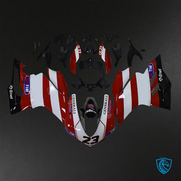 Ducati 959 (2016-2019) Gloss Red, White & Black - Custom ABS Fairing Kit