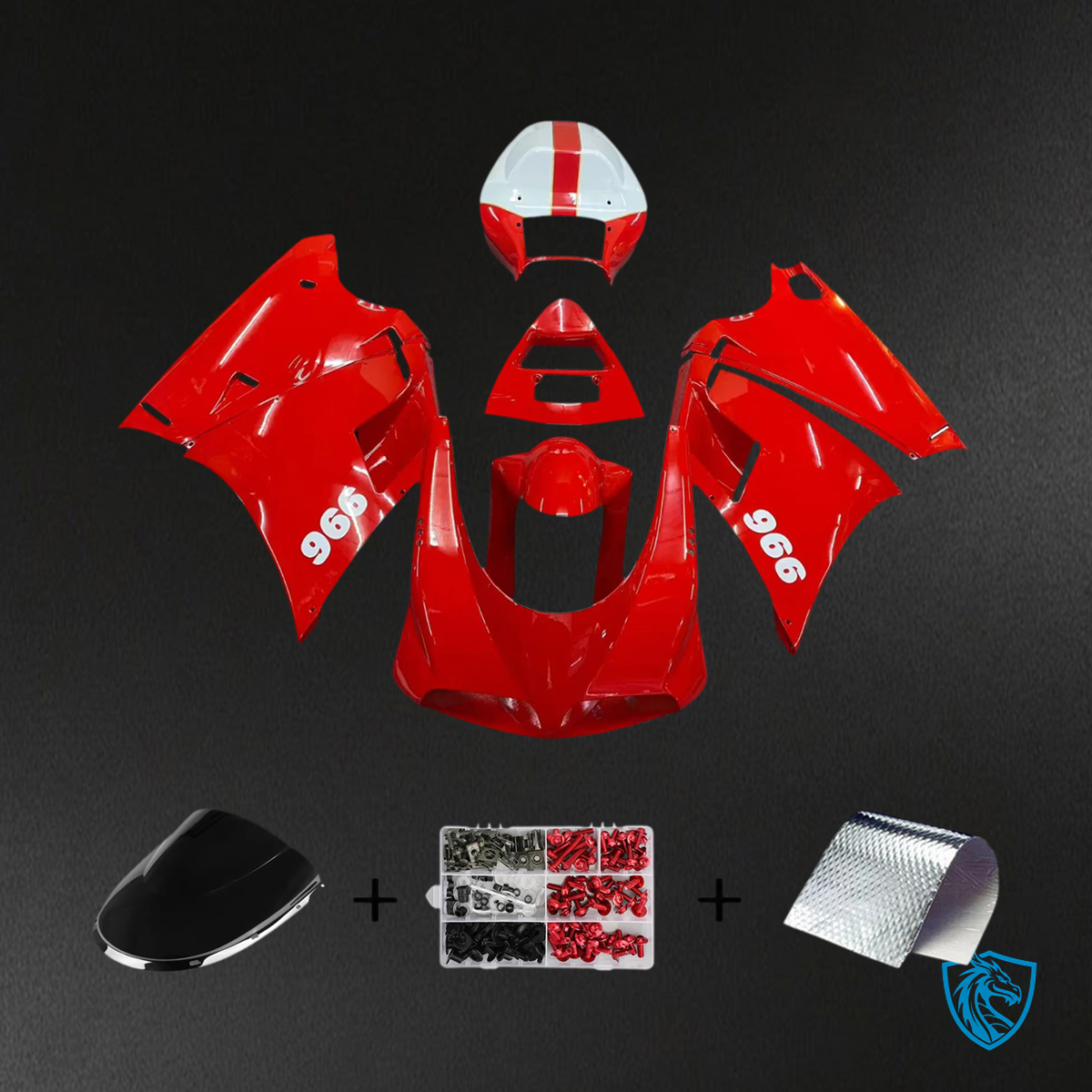 Ducati 996 (1996-2002) - Fairing Kit - Red - ABS Bodywork