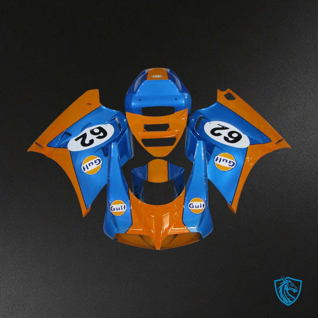 Ducati 996 748 (1996-2002) - Fairing Kit - Blue and Orange - ABS Bodywork