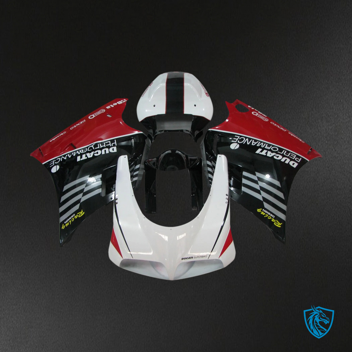 Ducati 996 748 (1996-2002) - Fairing Kit - Red and Black Style 7 - ABS Bodywork