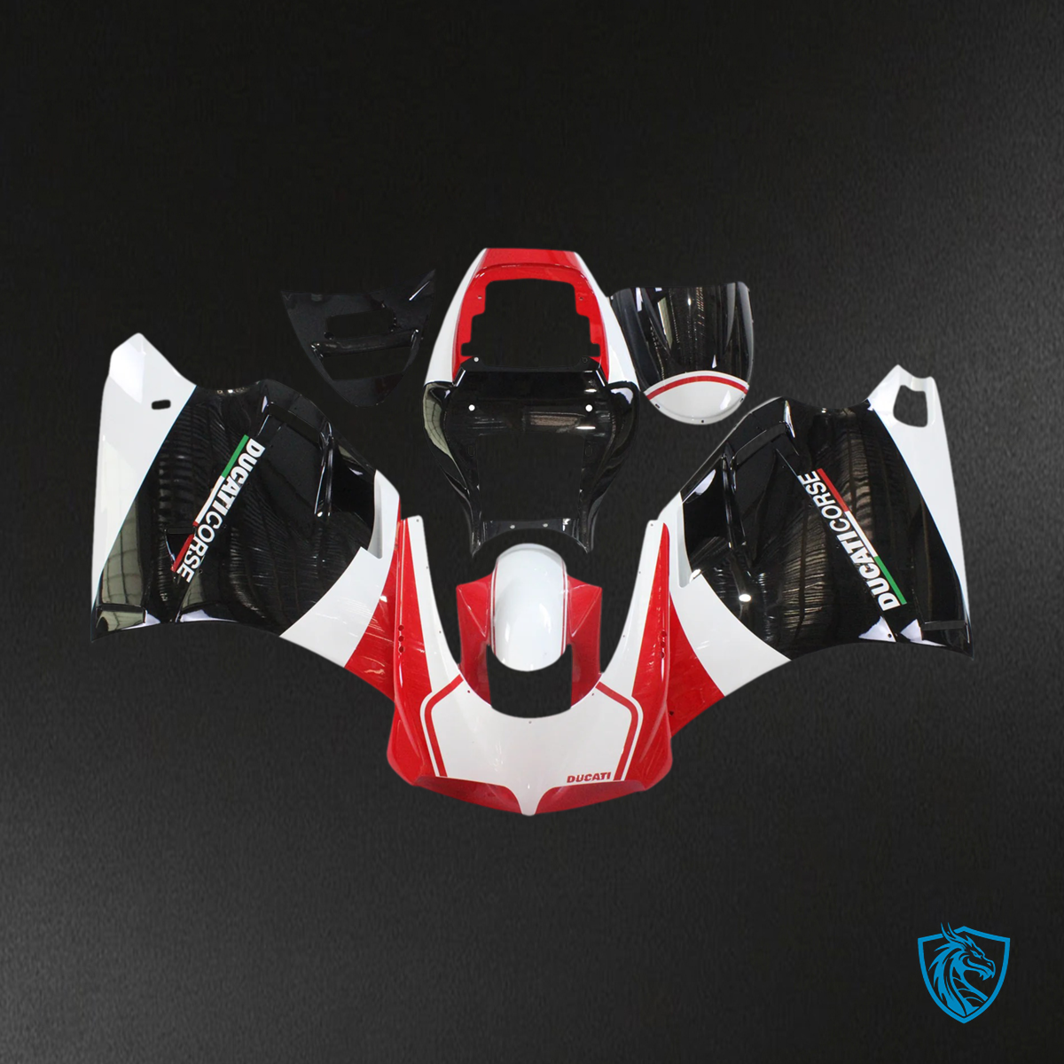Ducati 996 748 (1996–2002) - Fairing Kit - Red & Black Style 3 - ABS Bodywork