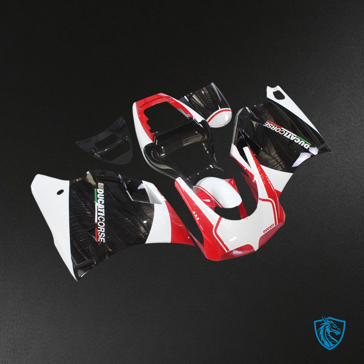 Ducati 996 748 (1996–2002) - Fairing Kit - Red & Black Style 3 - ABS Bodywork