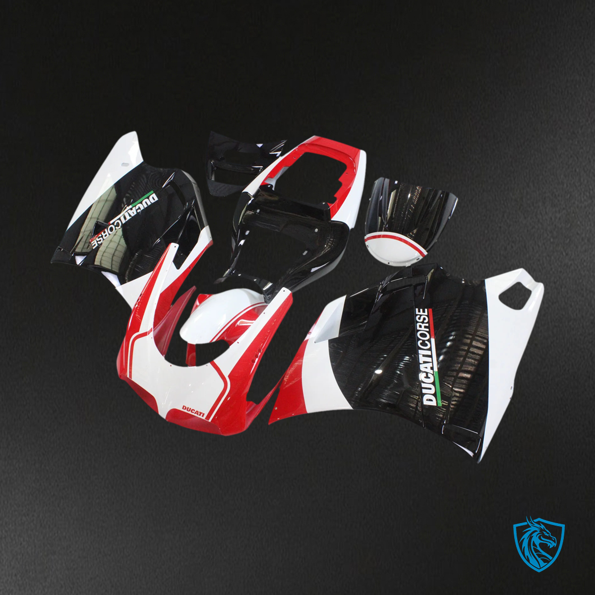 Ducati 996 748 (1996–2002) - Fairing Kit - Red & Black Style 3 - ABS Bodywork