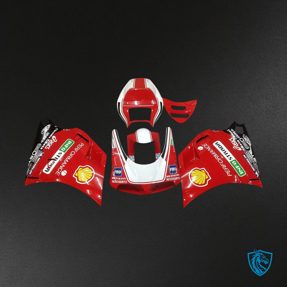Ducati 996 748 (1996–2002) - Fairing Kit - Red Style 4 - ABS Bodywork