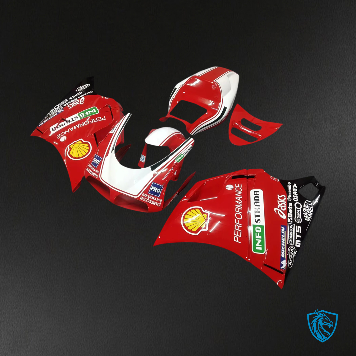 Ducati 996 748 (1996–2002) - Fairing Kit - Red Style 4 - ABS Bodywork