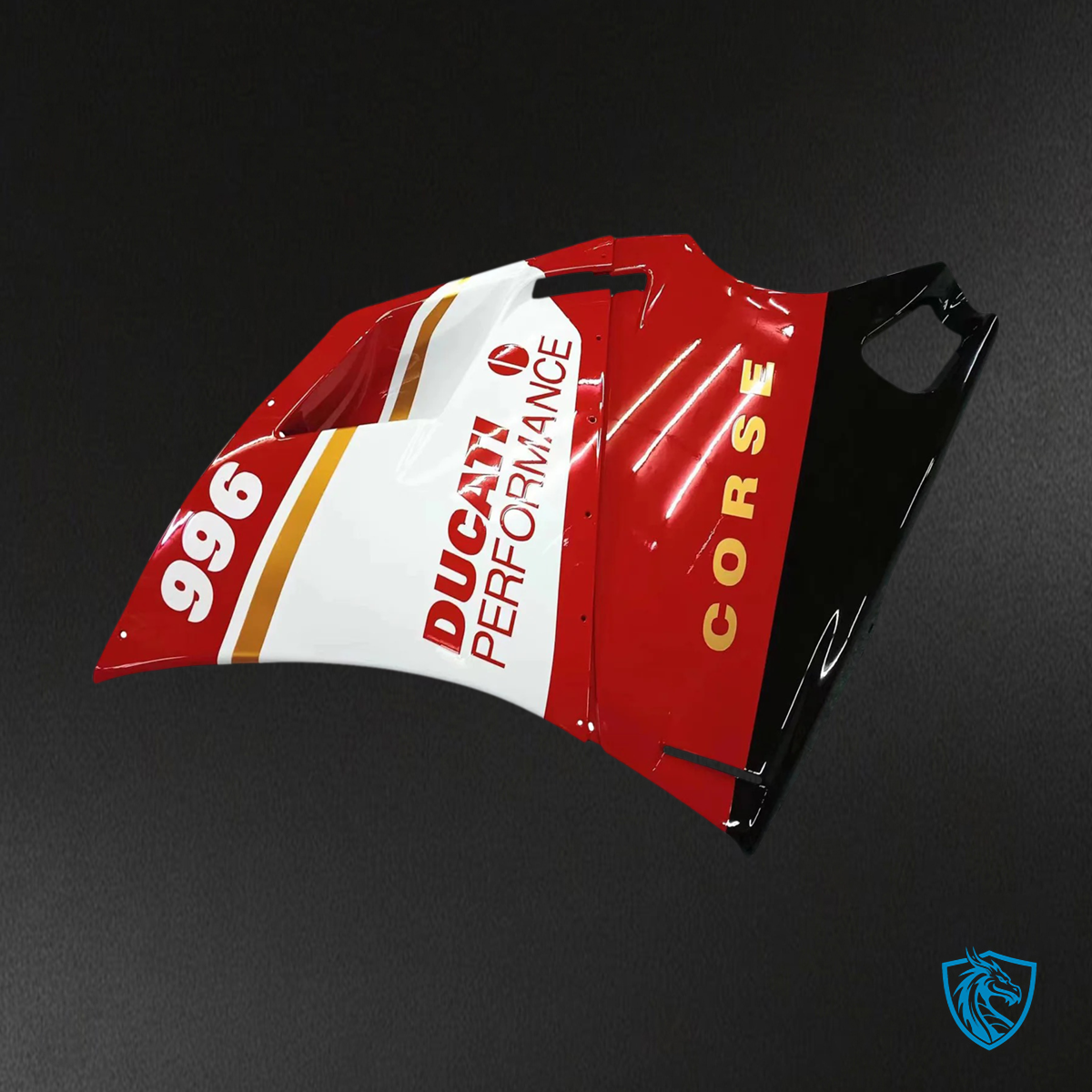 Ducati 996 748 (1996–2002) Fairing Set - Red and White Style 1 - ABS Bodywork