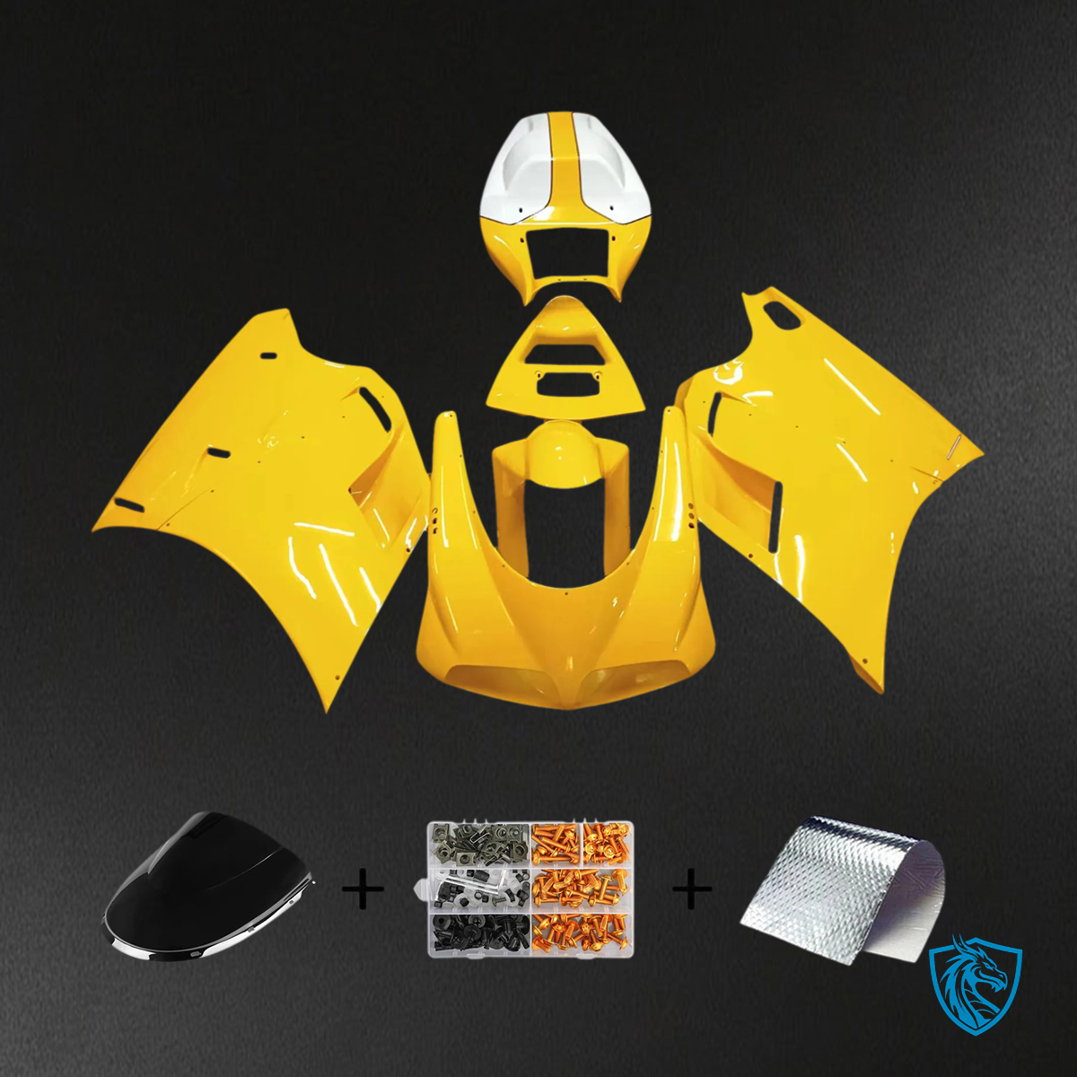 Ducati 996 748 (1996–2002) - Fairing Kit - Yellow - ABS Bodywork