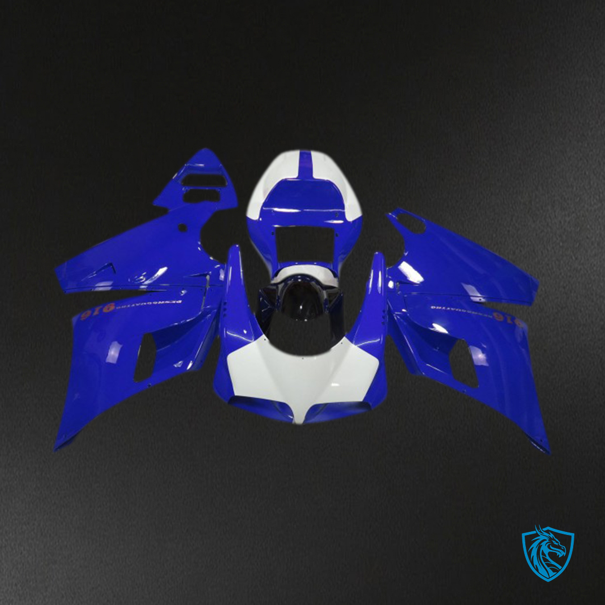 Ducati 996 748 916 998 (1993-2005) Gloss Blue & White - MERGEment Motorcycle Fairings Kit