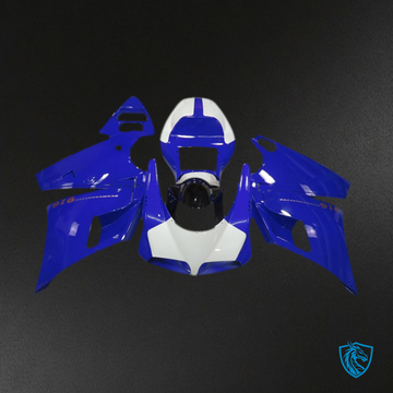 Ducati 996 748 916 998 (1993-2005) Gloss Blue & White - MERGEment Motorcycle Fairings Kit