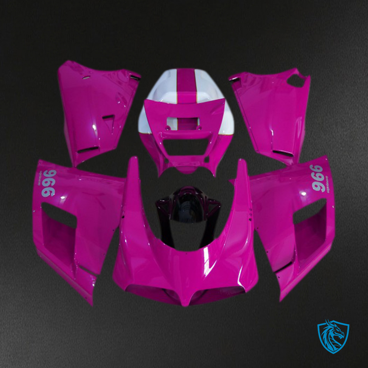Ducati 996 748 916 998 (1993-2005) Gloss Pink Motorcycle - Custom ABS Fairing Kit