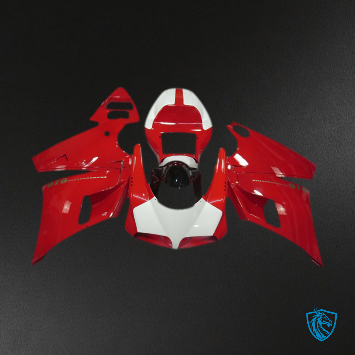 Ducati 996 748 916 998 (1993-2005) Red & White Motorcycle - Custom ABS Fairing Kit