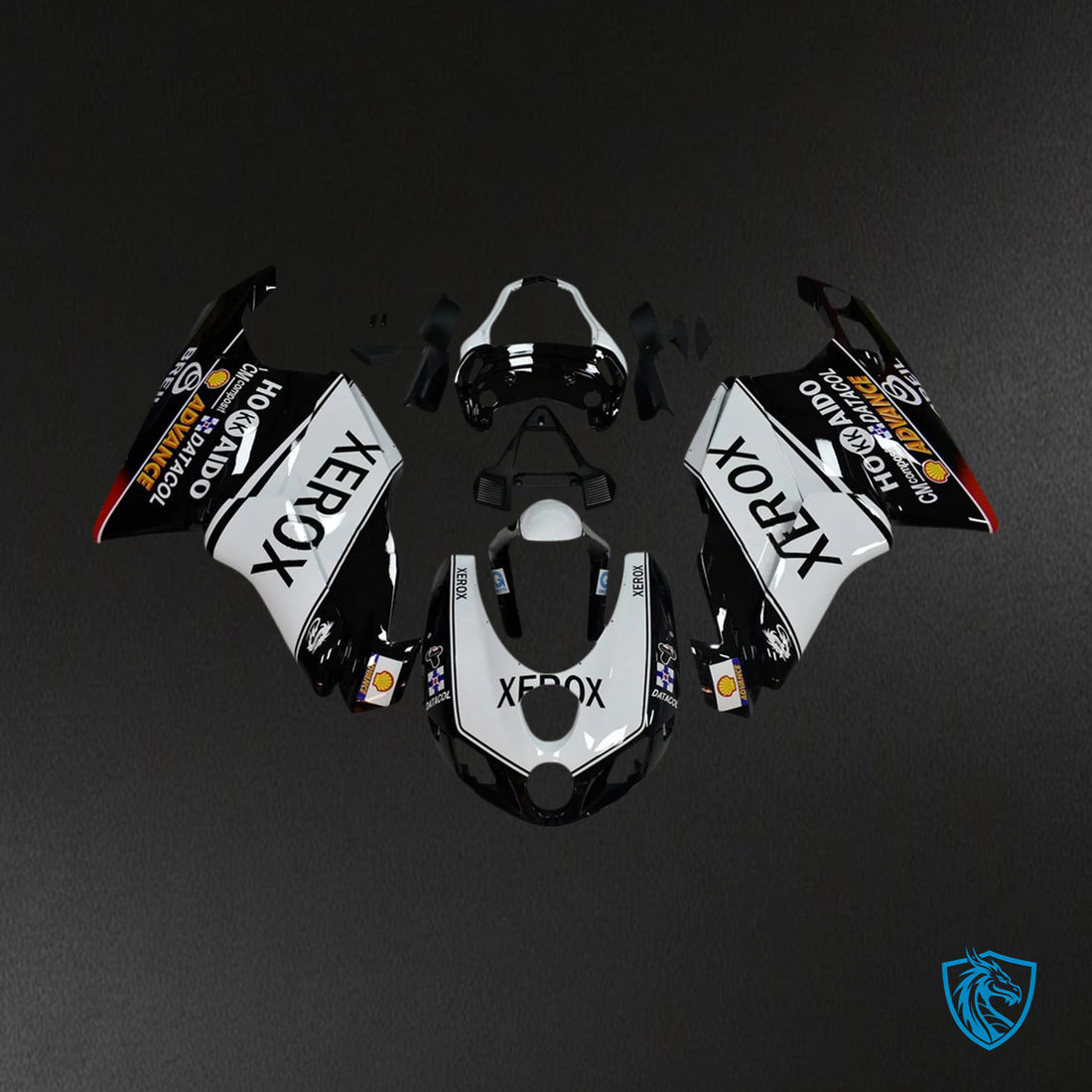 Ducati 999 749 (2003 2004) - Fairing Kit - Black & White Style 1 - ABS Bodywork
