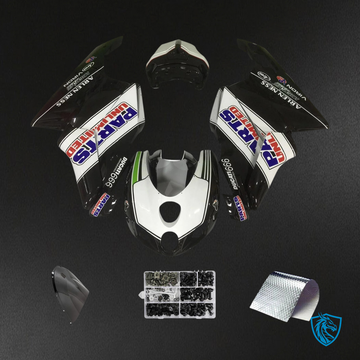 Ducati 999 749 (2003 2004) - Fairing Kit - Black & White Style 2 - ABS Bodywork