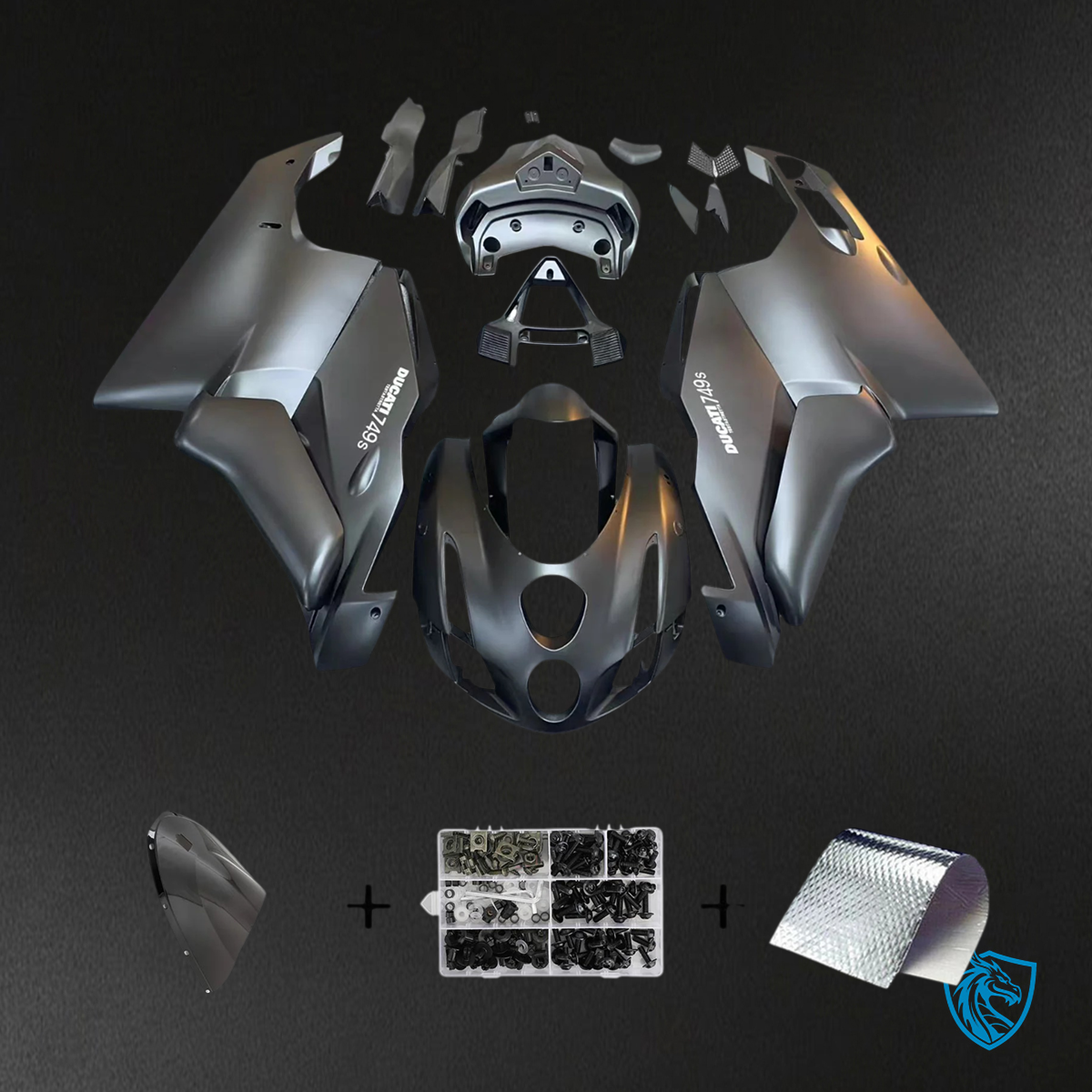 Ducati 999 749 (2003-2004) - Fairing Kit - Matte Black - ABS Bodywork