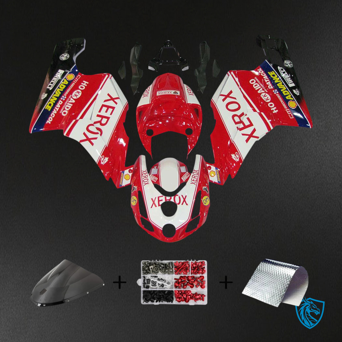 Ducati 999 749 (2003-2004) - Fairing Kit - Red & White Style 11 - ABS Bodywork