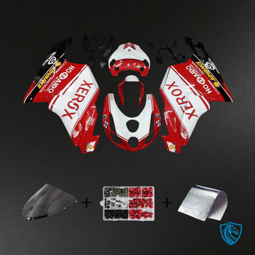 Ducati 999 749 (2003-2004) - Fairing Kit - Red & White with Logo - ABS Bodywork