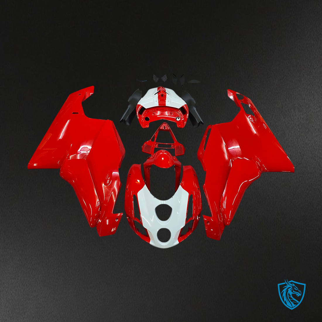 Ducati 999 749 (2003-2004) - Fairing Kit - Red & White Style 15 - ABS Bodywork