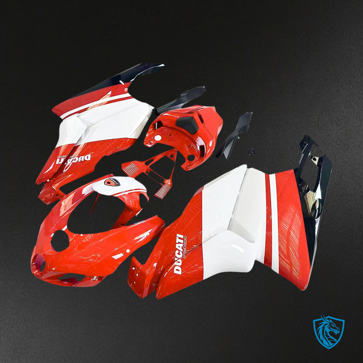 Ducati 999 749 (2003-2004) - Fairing Kit - Red & White Style 8 - ABS Bodywork