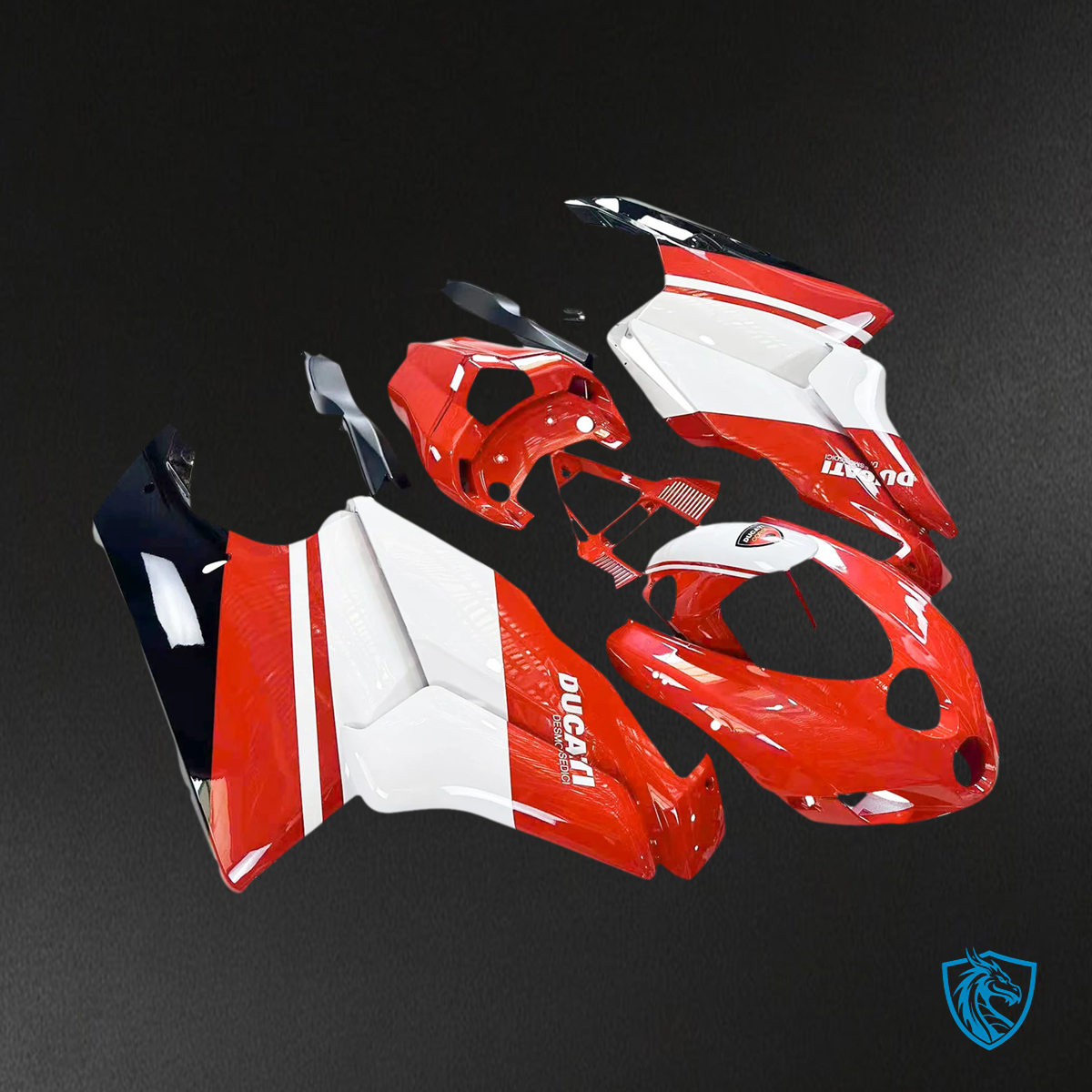 Ducati 999 749 (2003-2004) - Fairing Kit - Red & White Style 8 - ABS Bodywork