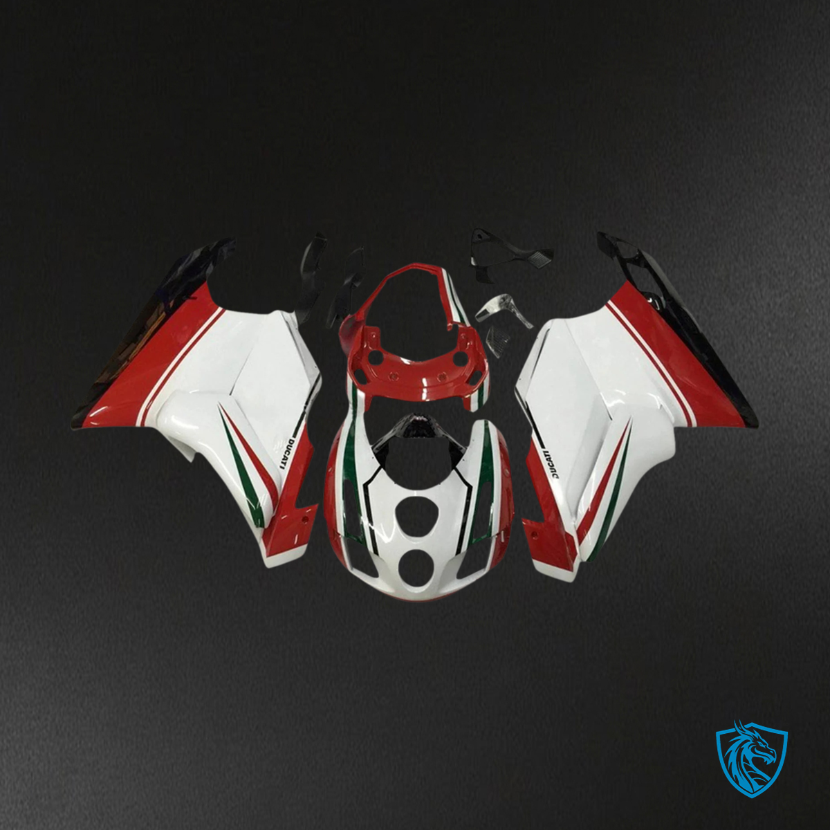 Ducati 999 749 (2003-2004) - Fairing Kit - Red & White Style 9 - ABS Bodywork