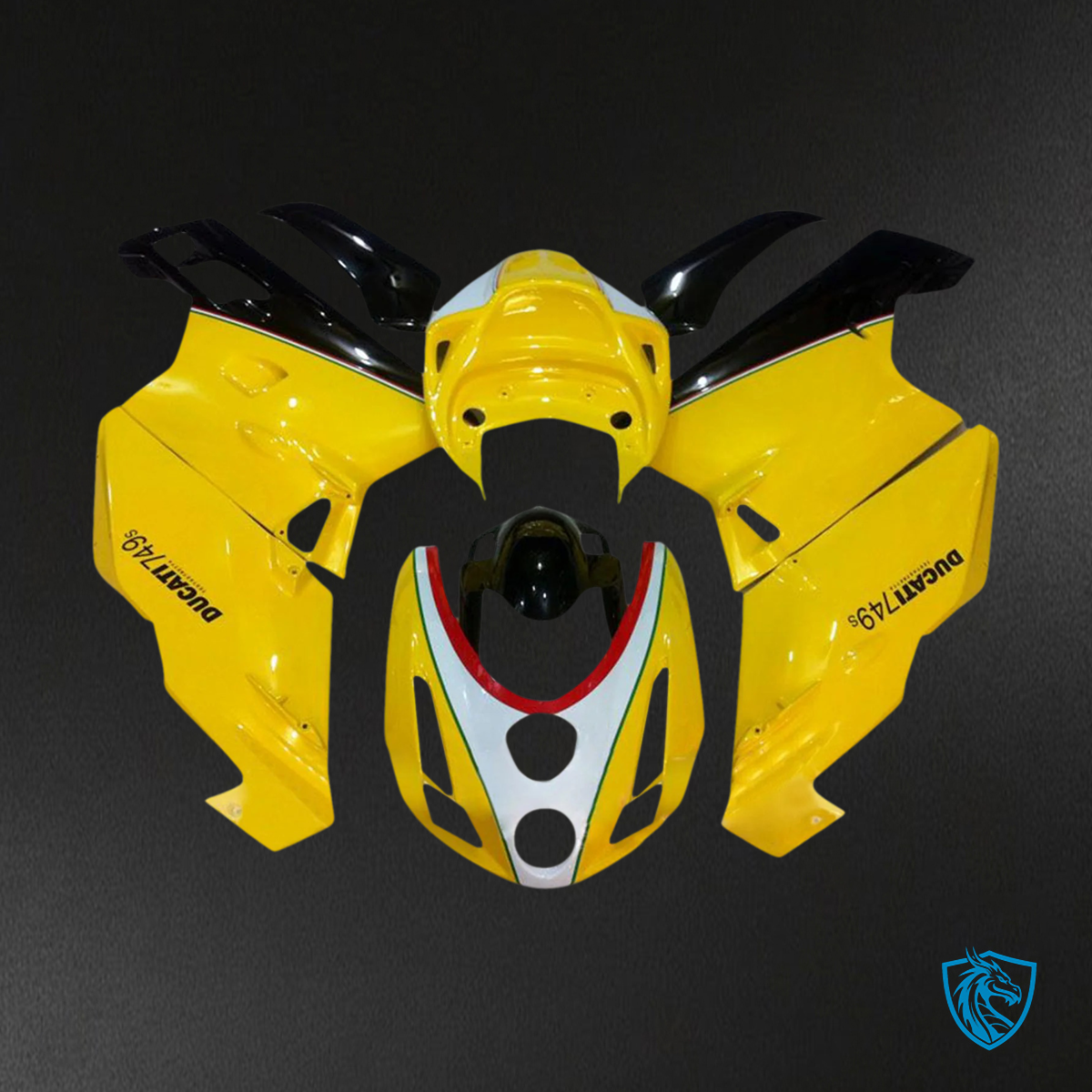 Ducati 999 749 (2003-2004) - Fairing Kit - Yellow Style 4 - ABS Bodywork