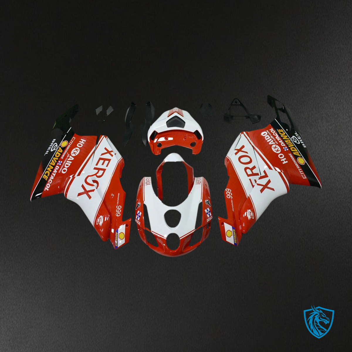Ducati 999 749 (2003 2004) - Fairing Kit - Red and White - ABS Bodywork