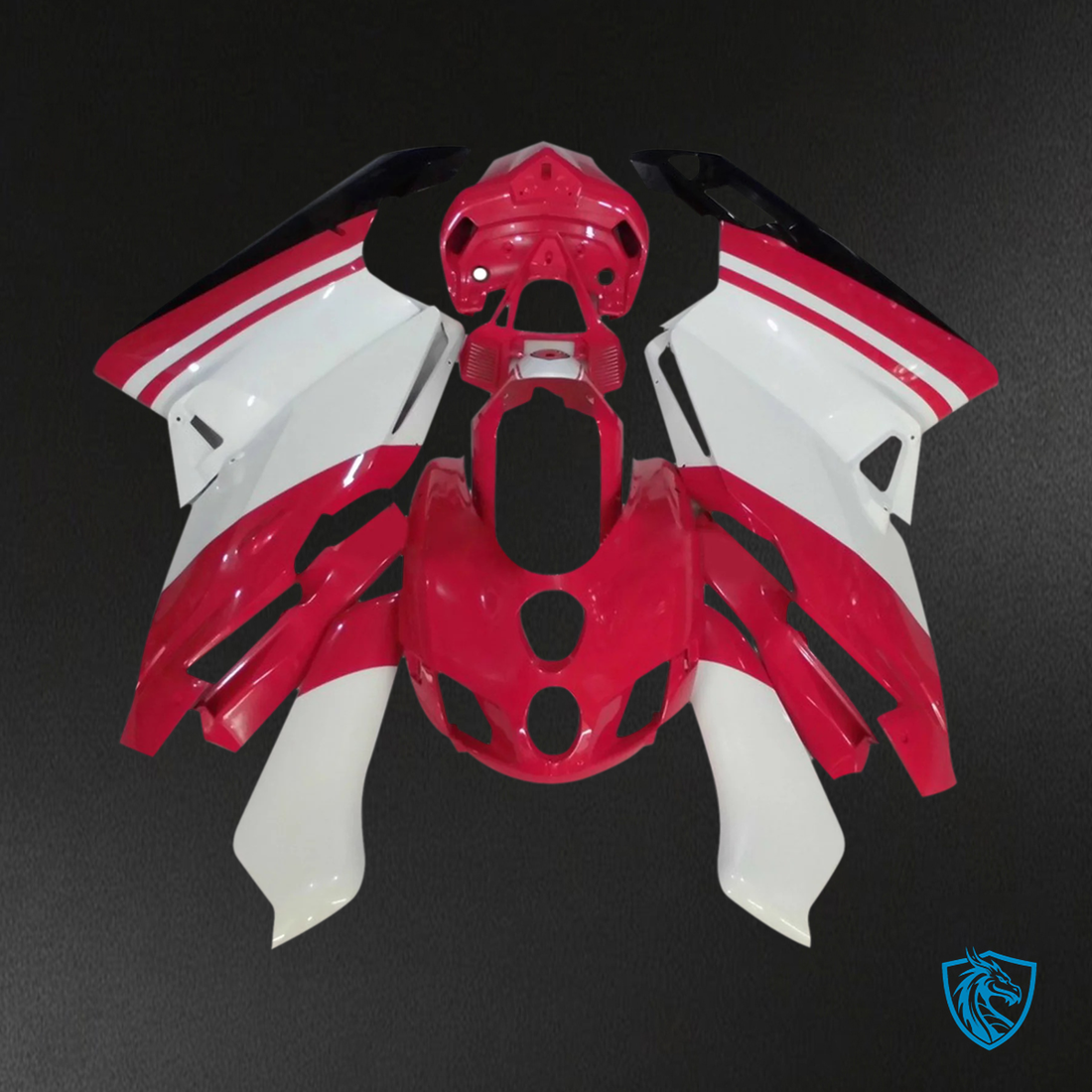 Ducati 999 749 (2005-2006) - Fairing Kit - Red & White Style 1 - ABS Bodywork