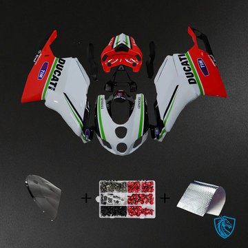 Ducati 999 749 (2005-2006) - Fairing Kit - Red & White Style 2 - ABS Bodywork