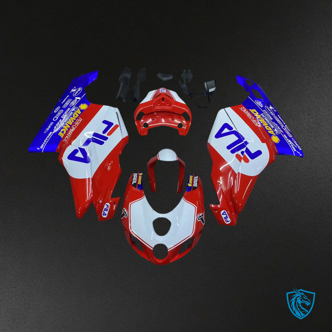 Ducati 999 749 (2005-2006) - Fairing Kit - Red and Blue - ABS Bodywork