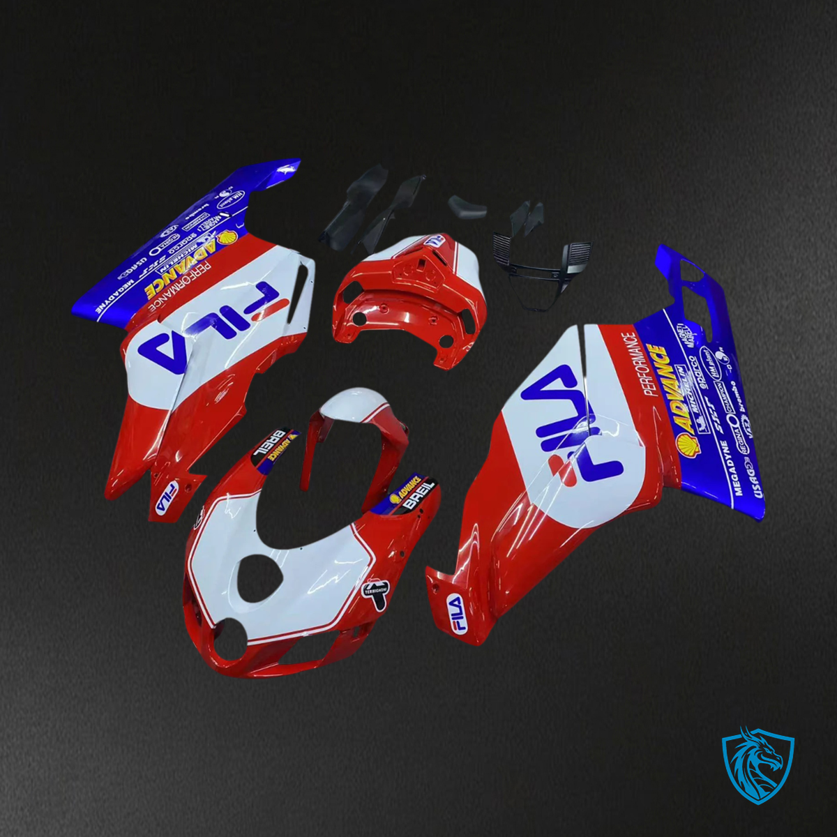 Ducati 999 749 (2005-2006) - Fairing Kit - Red and Blue - ABS Bodywork
