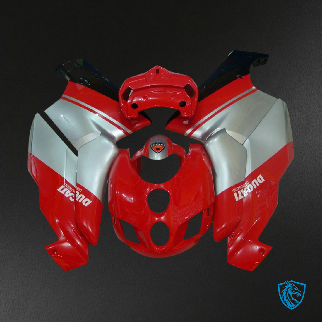 Ducati 999 749 (2005-2006) - Fairing Kit - Red and Silver - ABS Bodywork