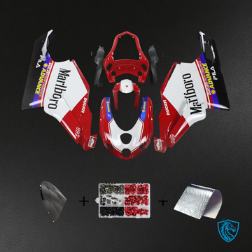 Ducati 999 749 (2005-2006) - Fairing Kit - White & Red - ABS Bodywork