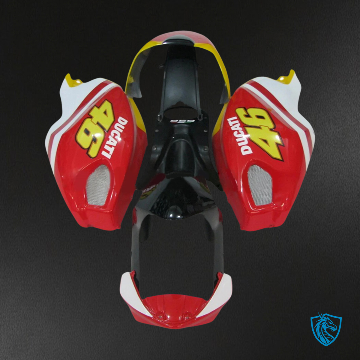 Ducati All Years Monster 696 796 1100 S EVO - Fairing Kit - Red & White Style 3 - ABS Bodywork