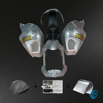 Ducati All years Monster 696 796 1100 S EVO - Fairing Kit - Silver with Grey - ABS Bodywork