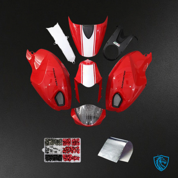 Ducati Monster 696 796 1100 S EVO All Years Fairing Kit - Red and White - ABS Bodywork